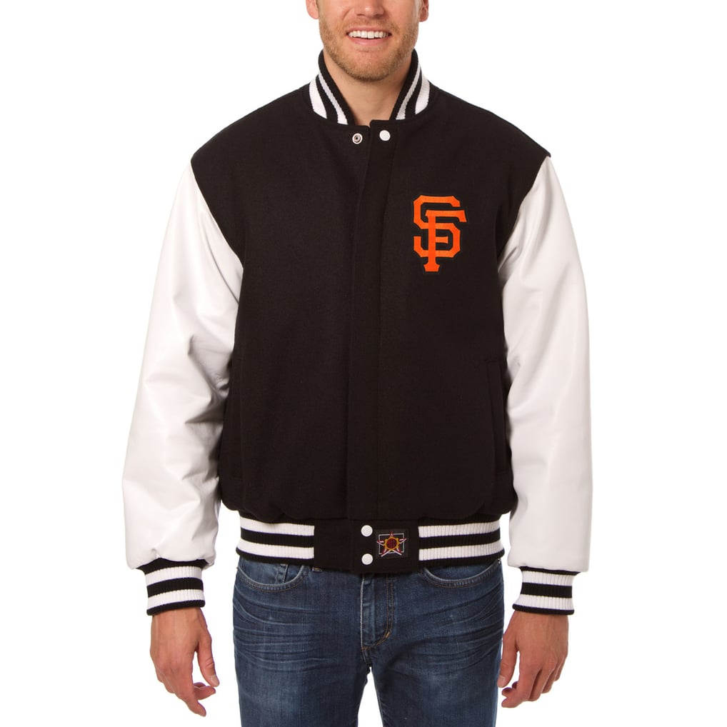 San Francisco Giants JH Design Big & Tall Wool & Leather Jacket - Black/White