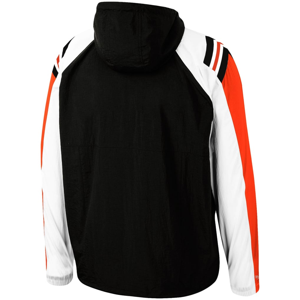 San Francisco Giants Mitchell & Ness Anorak Raglan Half-Zip Pullover Hoodie - Black