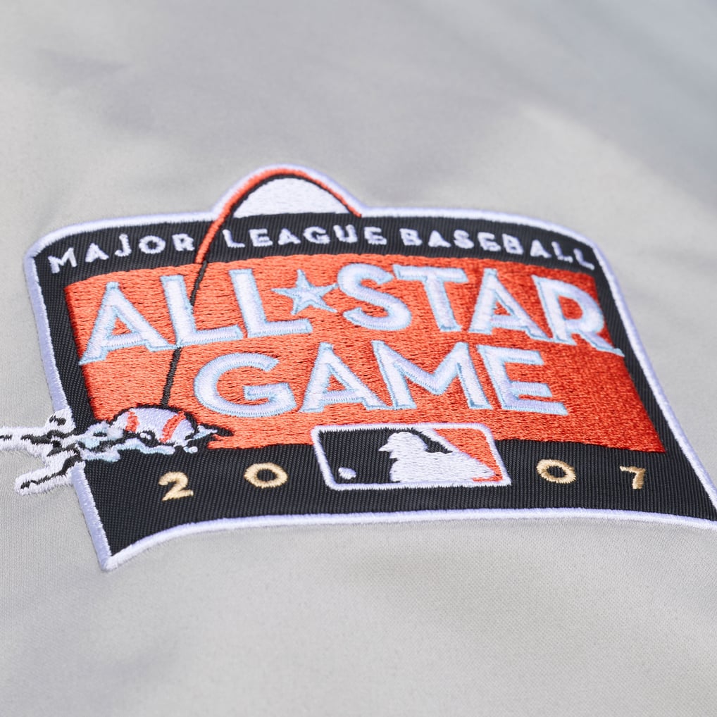  San Francisco Giants Mitchell & Ness Thunderstorm Head Coach Lightweight Satin Full-Snap Jacket - Gray