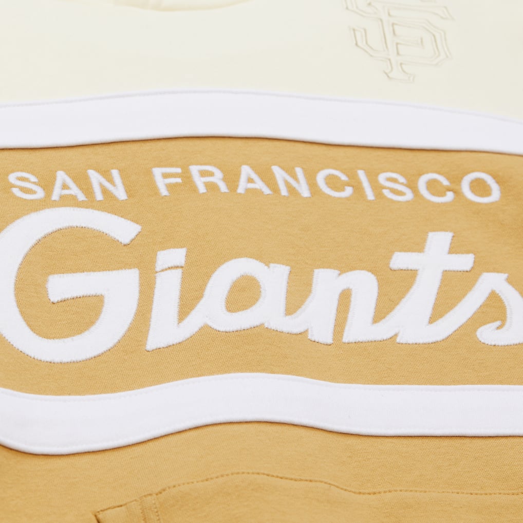 San Francisco Giants Mitchell & Ness Head Coach Pullover Hoodie - Tan/Cream