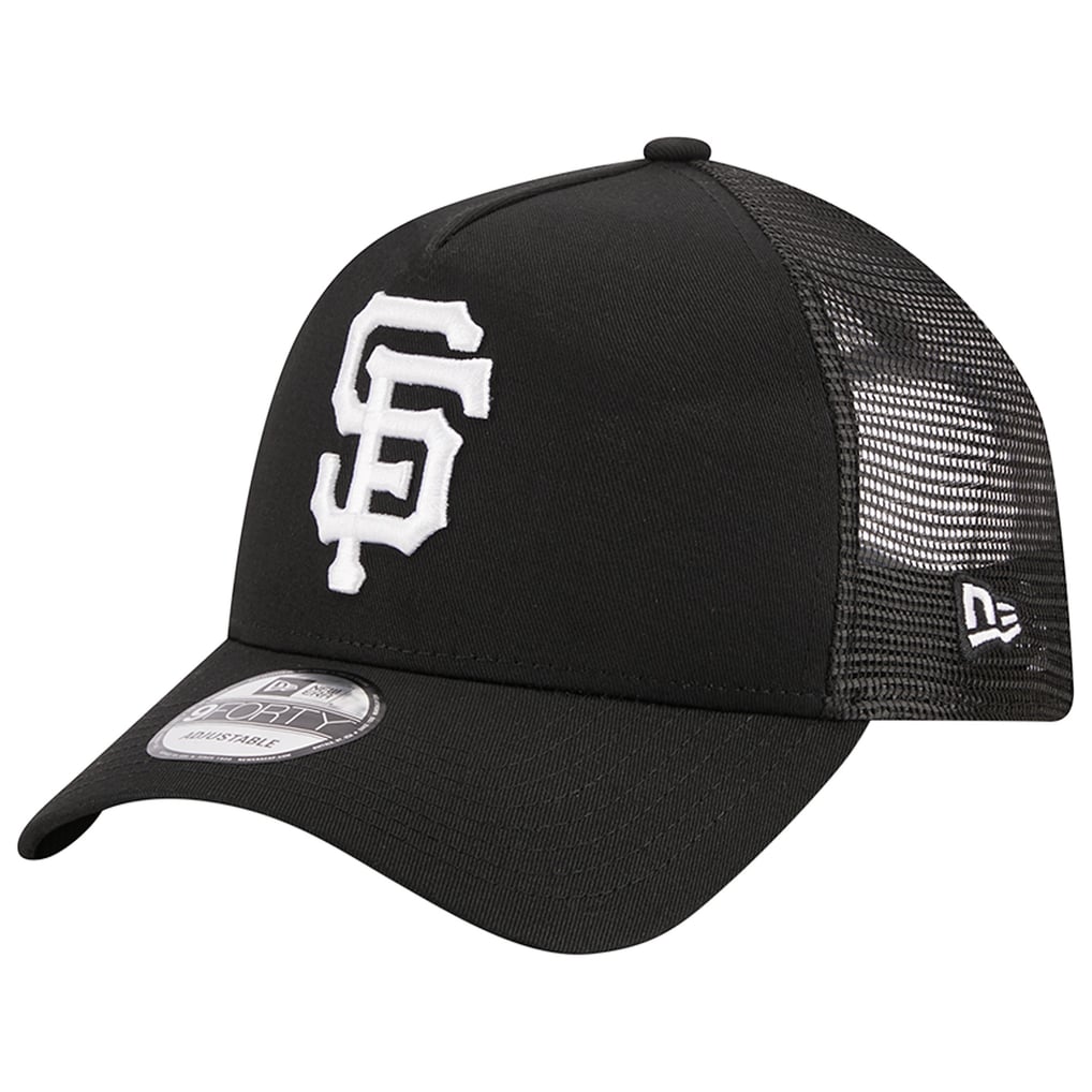 San Francisco Giants New Era A-Frame 9FORTY Trucker Adjustable Hat - Black