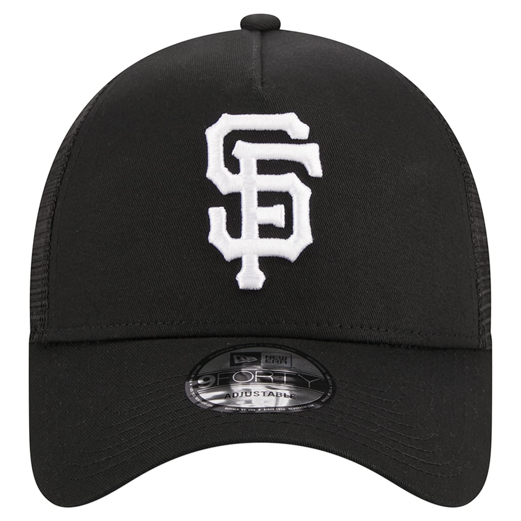 San Francisco Giants New Era A-Frame 9FORTY Trucker Adjustable Hat - Black