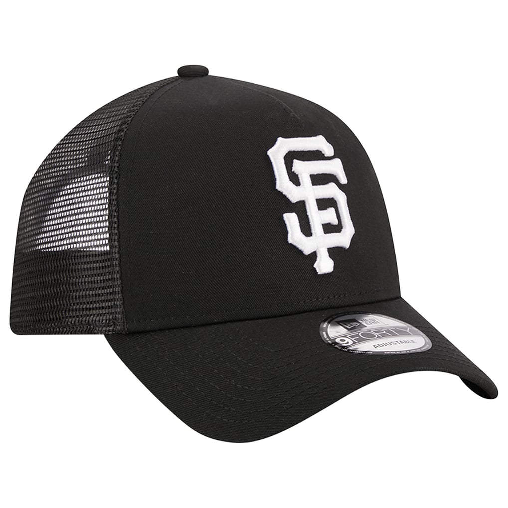 San Francisco Giants New Era A-Frame 9FORTY Trucker Adjustable Hat - Black