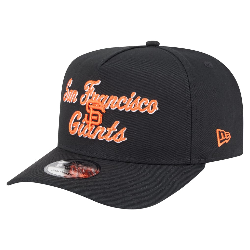 San Francisco Giants New Era Chainstitch 9FIFTY A-Frame Snapback Hat - Black
