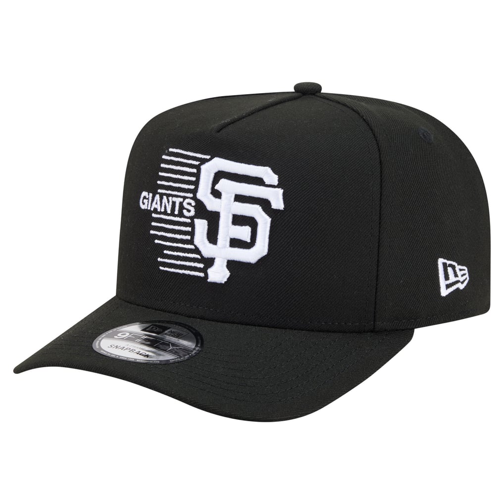  San Francisco Giants New Era Motion A-Frame 9FIFTY Snapback Hat - Black
