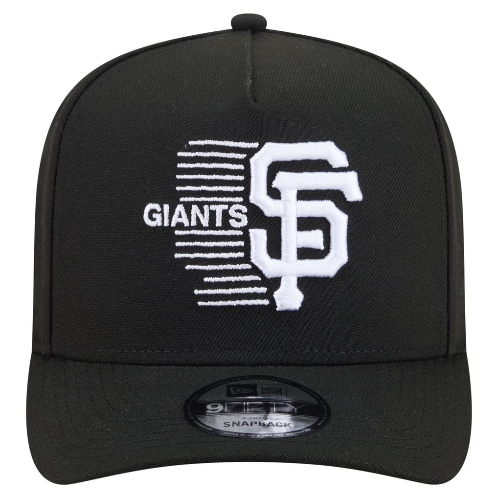  San Francisco Giants New Era Motion A-Frame 9FIFTY Snapback Hat - Black