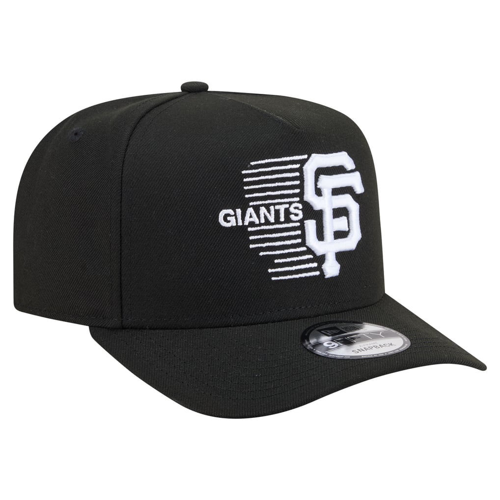  San Francisco Giants New Era Motion A-Frame 9FIFTY Snapback Hat - Black