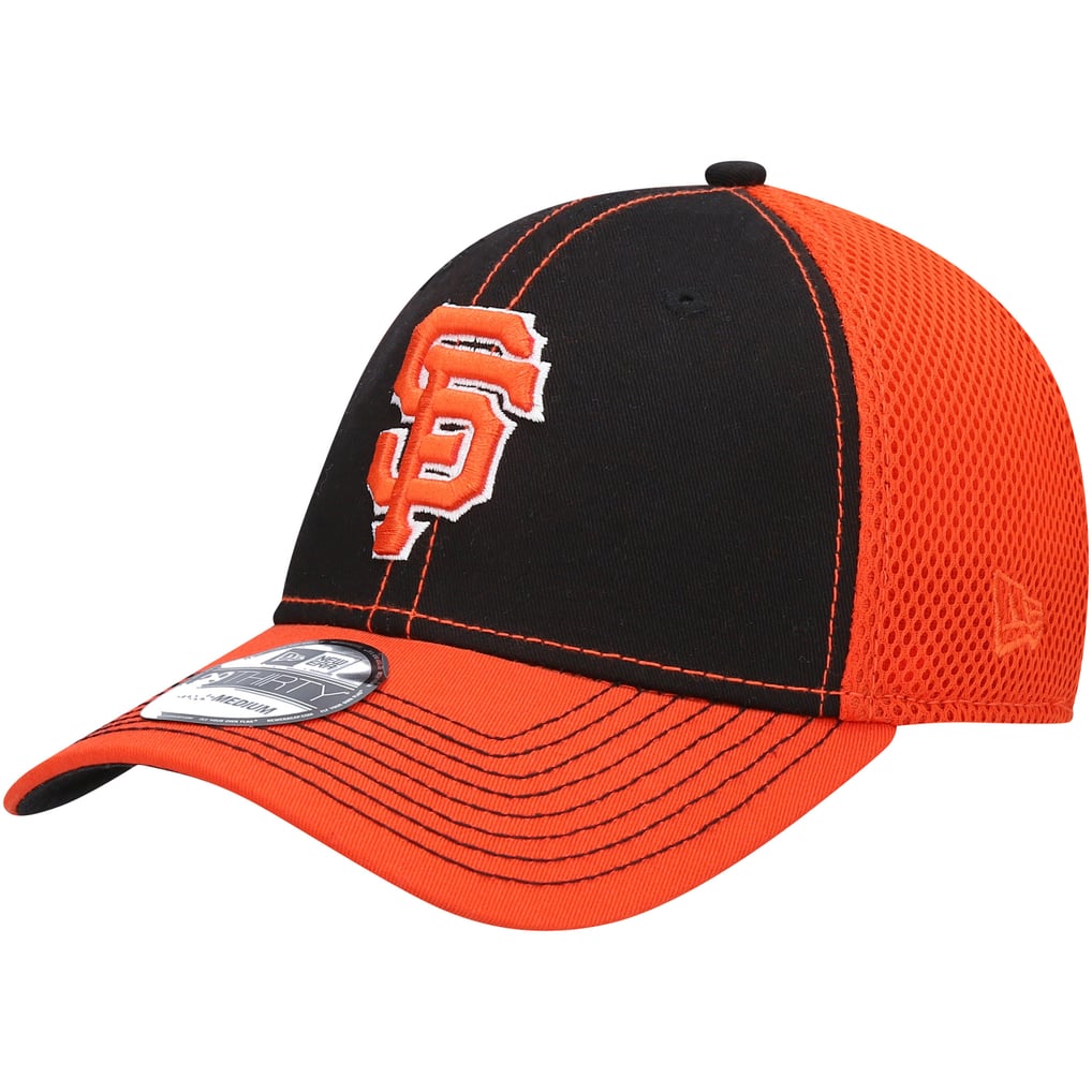 San Francisco Giants New Era Neon Back Flip 39THIRTY Flex Hat - Black