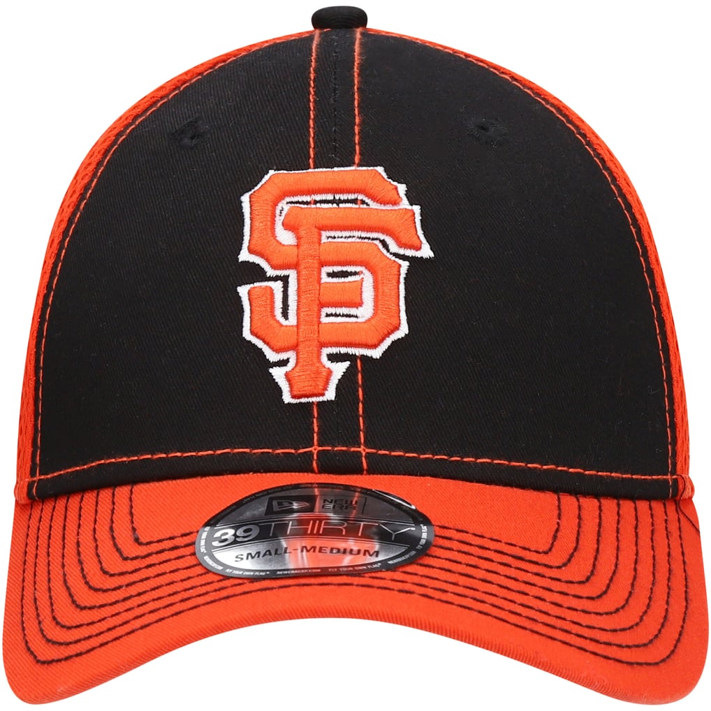 San Francisco Giants New Era Neon Back Flip 39THIRTY Flex Hat - Black