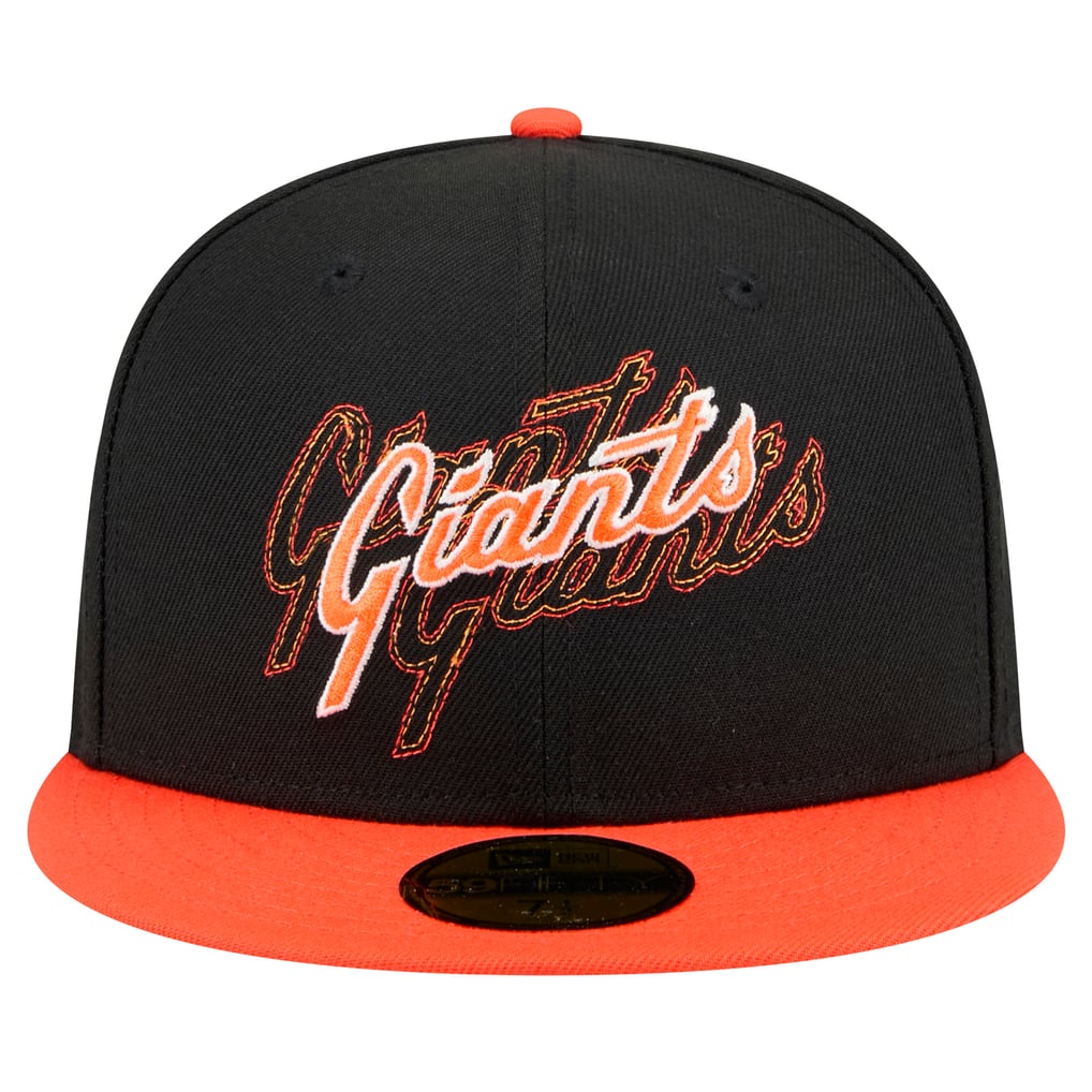 San Francisco Giants New Era Shadow Stitch 59FIFTY Fitted Hat - Black