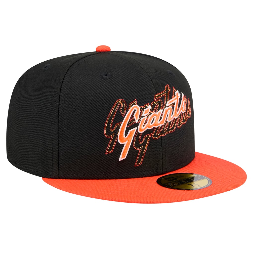 San Francisco Giants New Era Shadow Stitch 59FIFTY Fitted Hat - Black