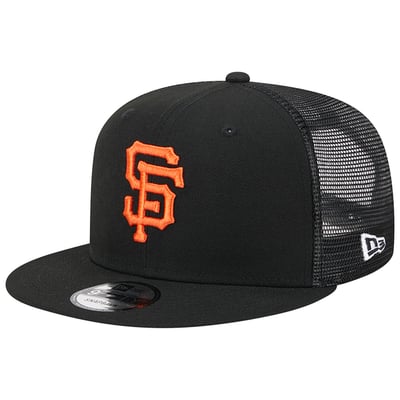 San Francisco Giants New Era Team Color Trucker 9FIFTY Snapback Hat - Black
