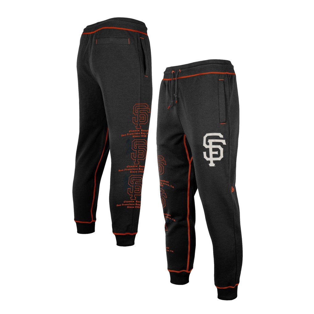 San Francisco Giants New Era Team Split Jogger Pants - Black