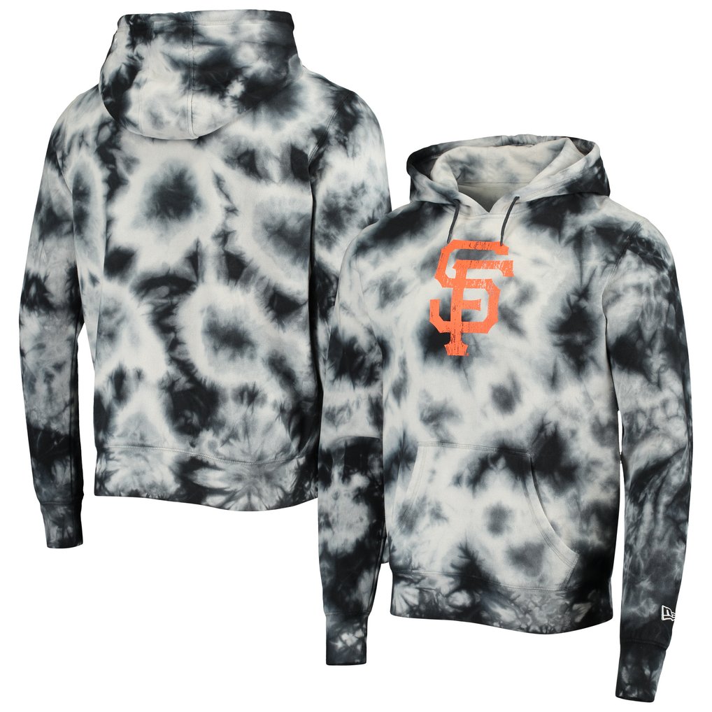San Francisco Giants New Era Tie-Dye Pullover Hoodie - Black