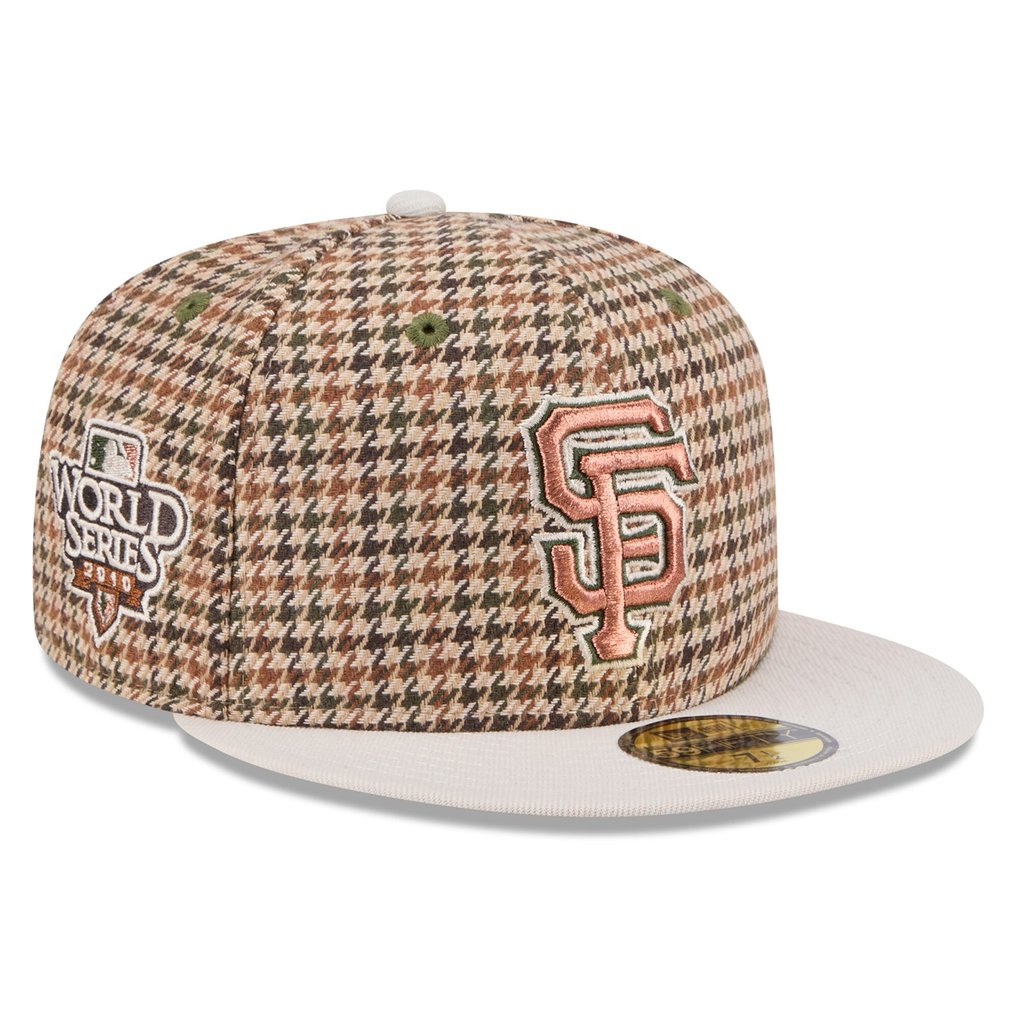 San Francisco Giants New Era Houndstooth 59FIFTY Fitted Hat - Brown