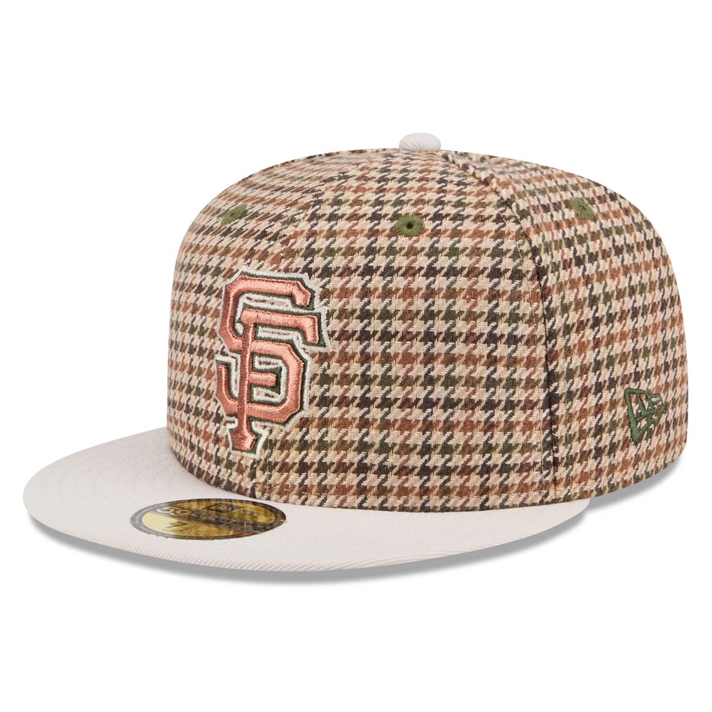 San Francisco Giants New Era Houndstooth 59FIFTY Fitted Hat - Brown