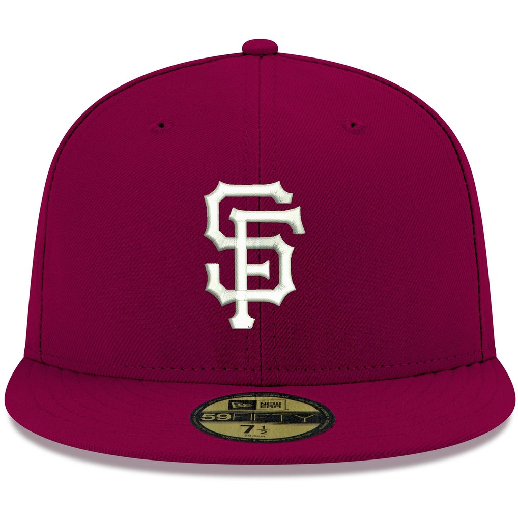 San Francisco Giants New Era White Logo 59FIFTY Fitted Hat - Cardinal 