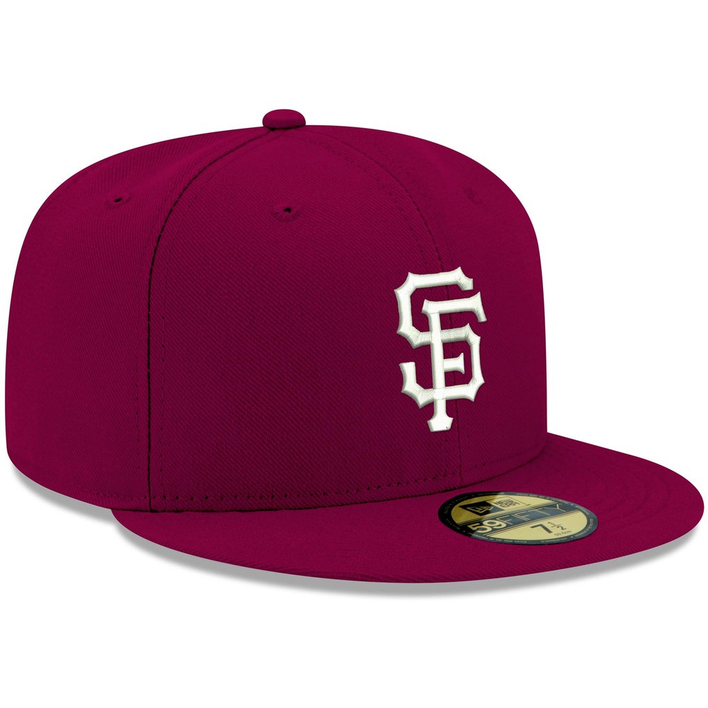 San Francisco Giants New Era White Logo 59FIFTY Fitted Hat - Cardinal 