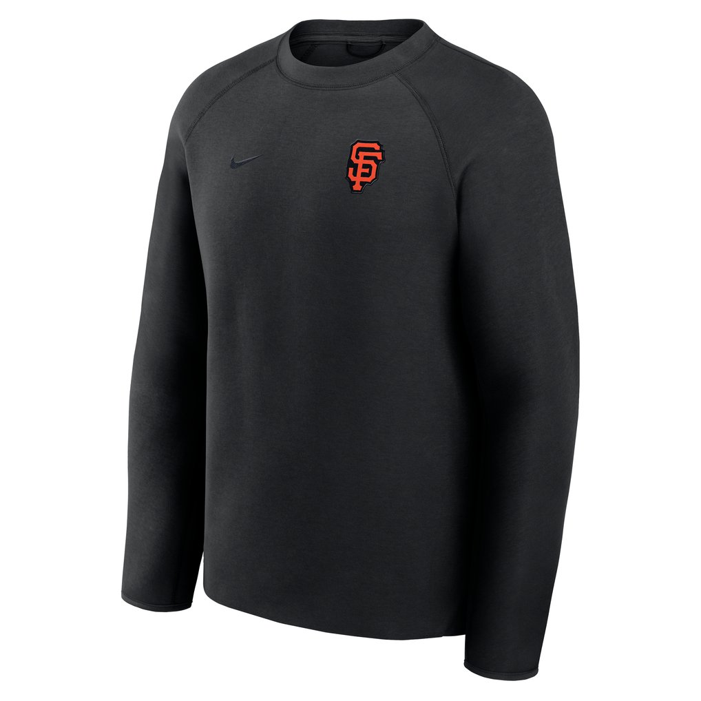 San Francisco Giants Nike Tech Fleece Raglan Sweatshirt - Black