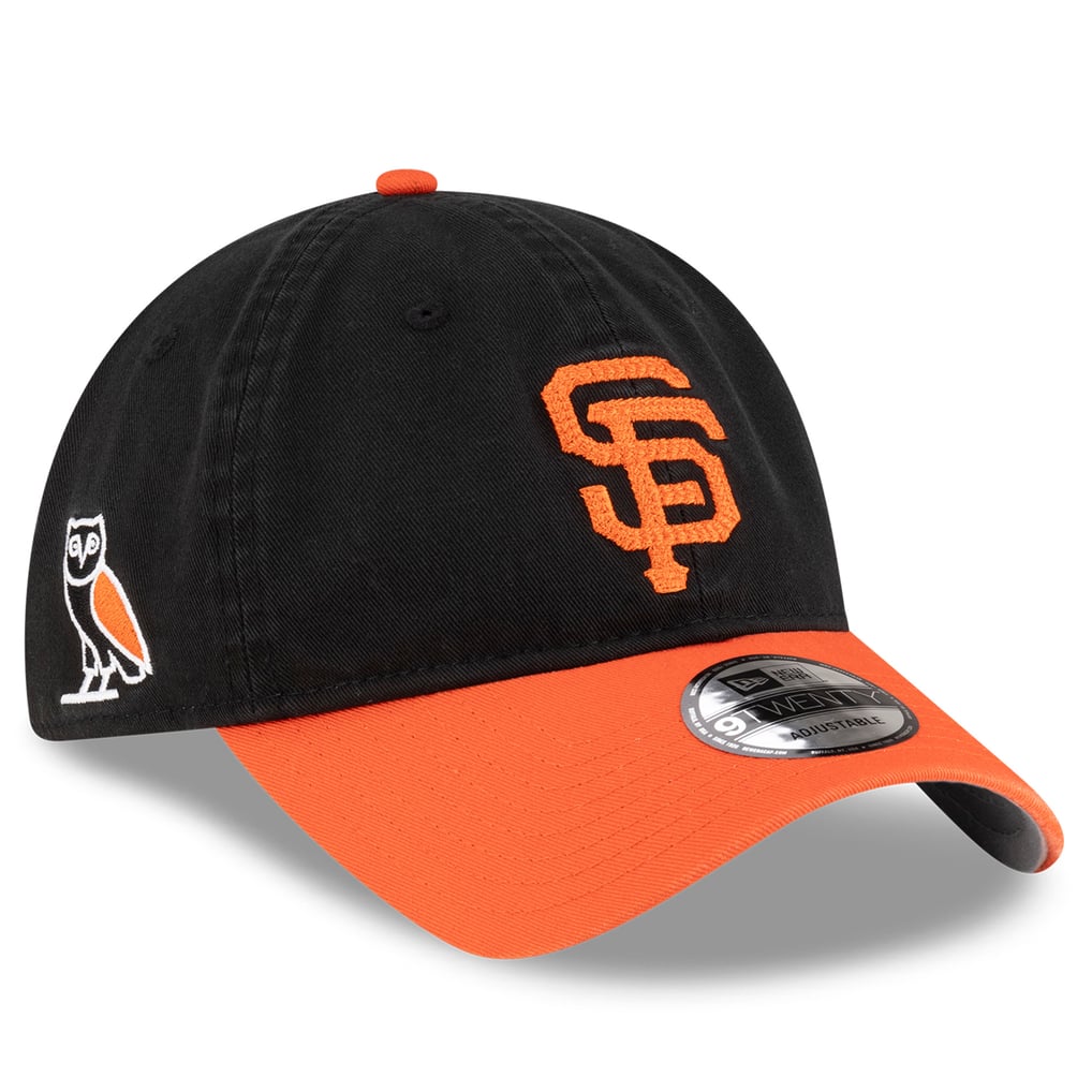  San Francisco Giants OVO x New Era Washed 9TWENTY Adjustable Hat - Black/Orange