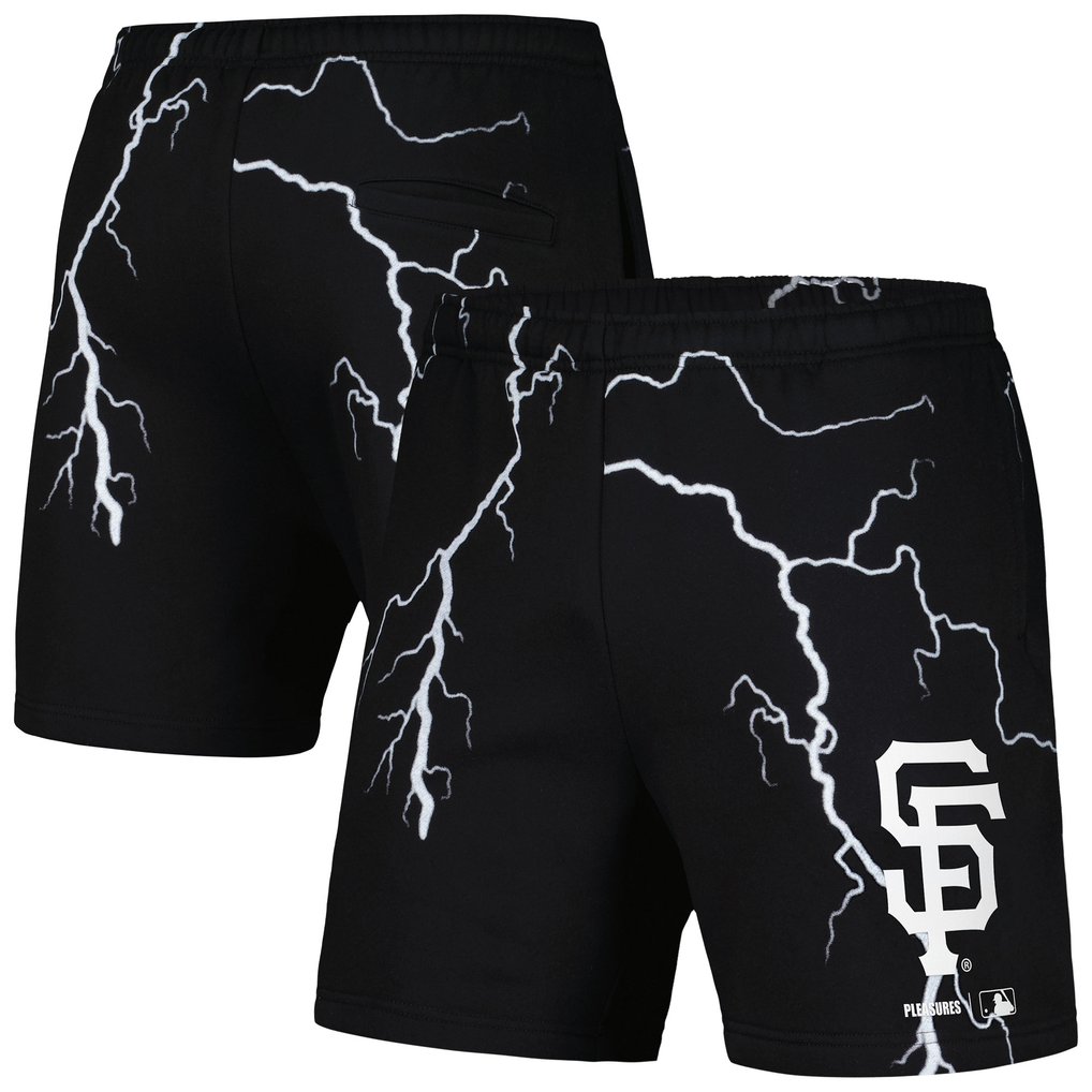 San Francisco Giants PLEASURES Lightning Shorts - Black
