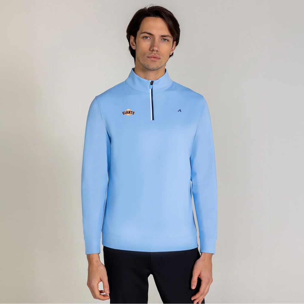  San Francisco Giants Redvanly Fleet Quarter-Zip Pullover - Light Blue