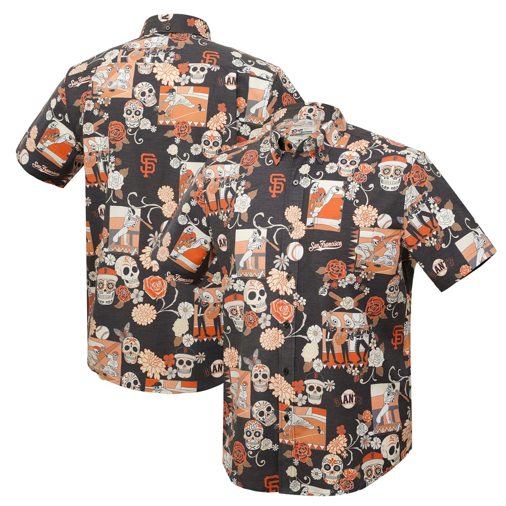 San Francisco Giants Reyn Spooner Día De Los Muertos Tri-Blend Button-Down Shirt - Black