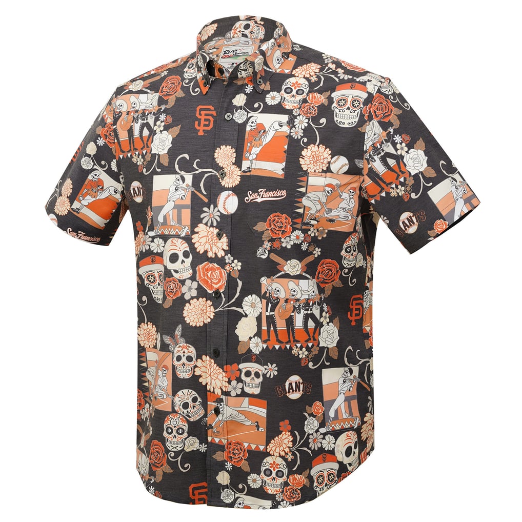 San Francisco Giants Reyn Spooner Día De Los Muertos Tri-Blend Button-Down Shirt - Black