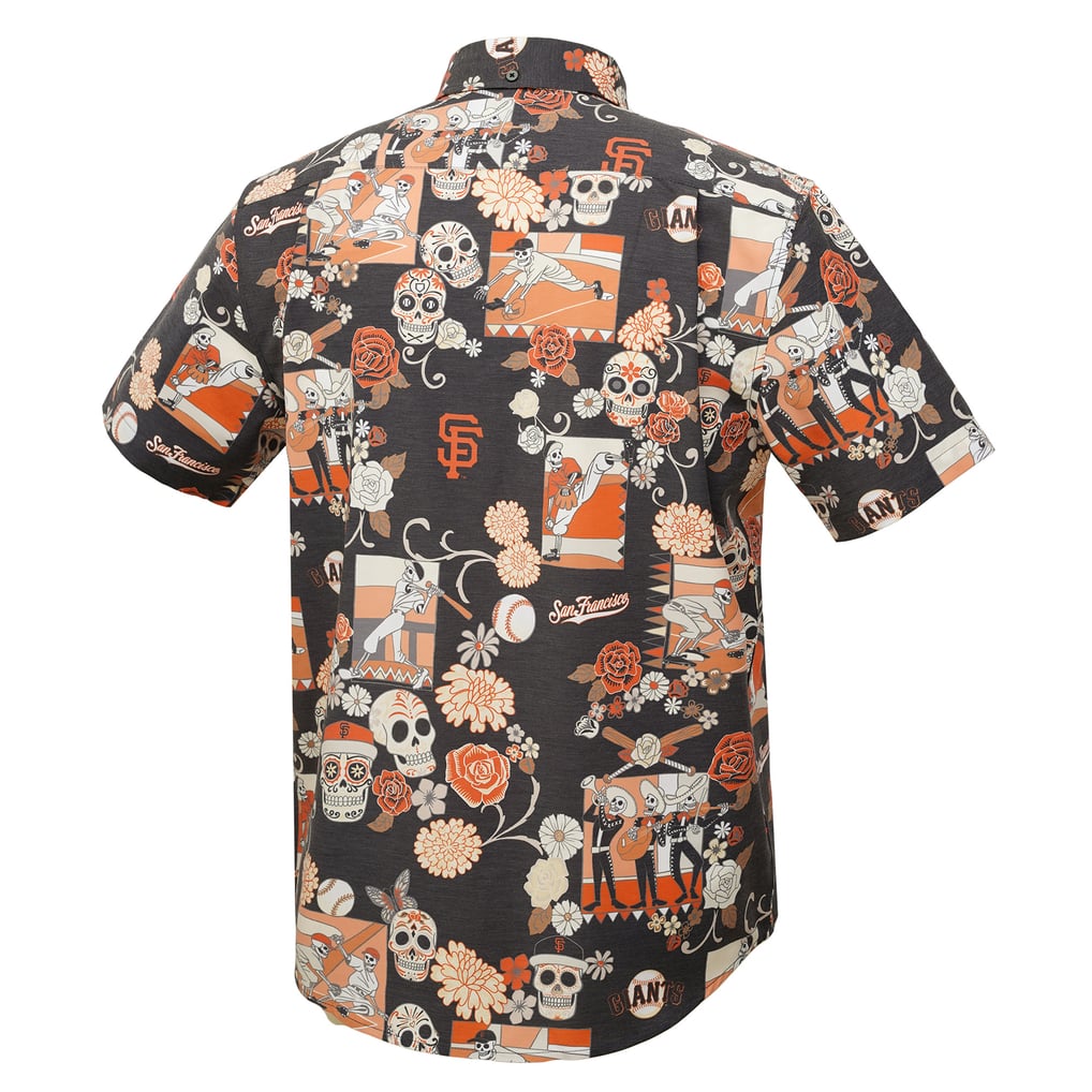 San Francisco Giants Reyn Spooner Día De Los Muertos Tri-Blend Button-Down Shirt - Black