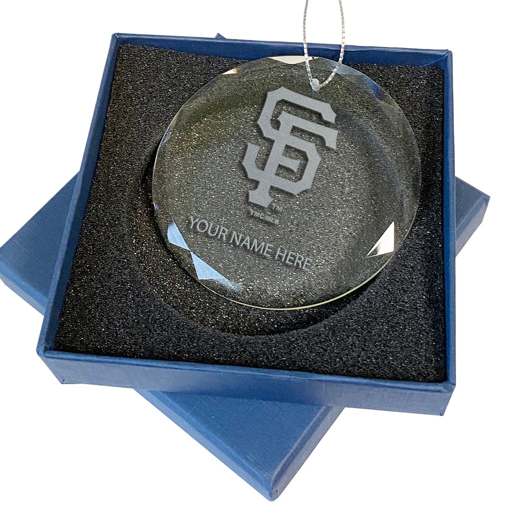 San Francisco Giants 3.25'' Personalized Etched Glass Ornament
