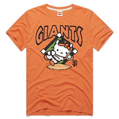  San Francisco Giants Homage Unisex Hello Kitty Tri-Blend T-Shirt - Orange