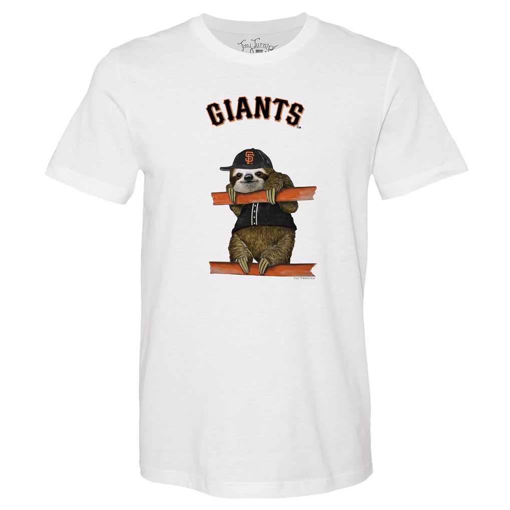 San Francisco Giants Tiny Turnip Unisex Sloth T-Shirt - White