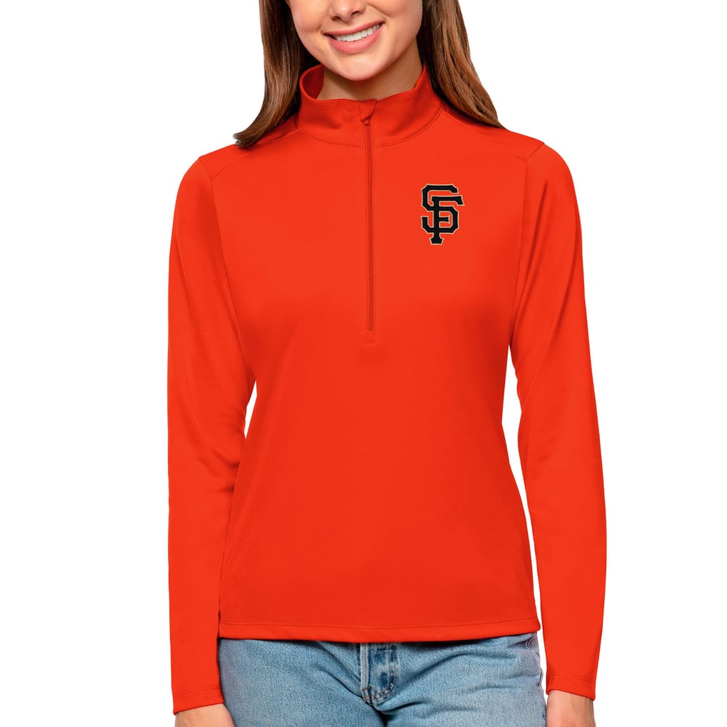 San Francisco Giants Antigua Women's Tribute Quarter-Zip Pullover Top - Orange