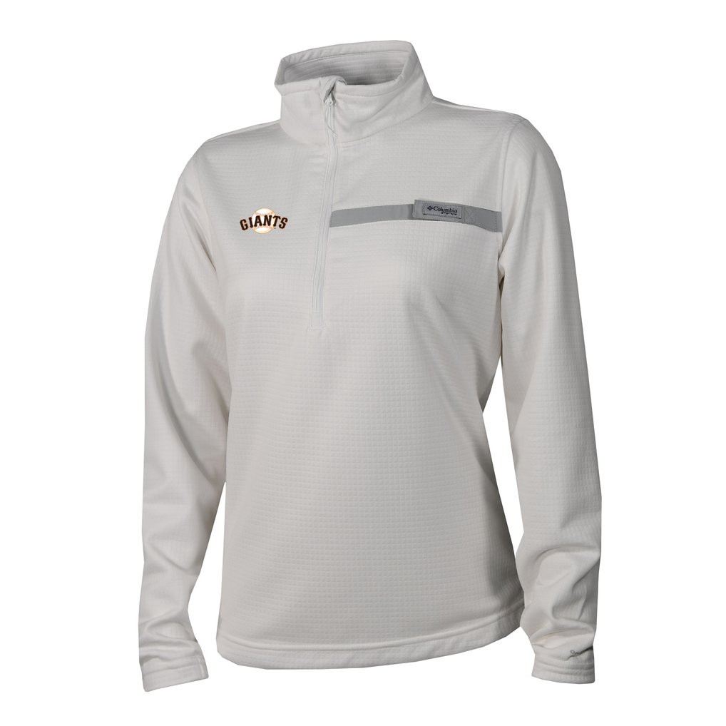 San Francisco Giants Columbia Women's Skiff Guide Fleece Half-Zip Pullover Jacket - White