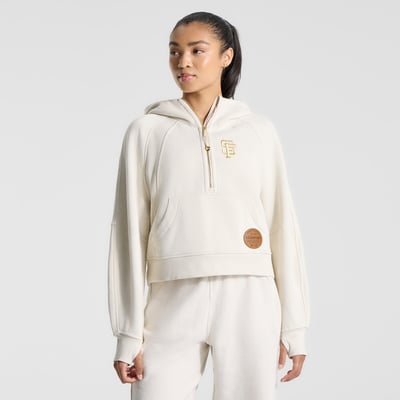San Francisco Giants lululemon Women's Scuba Oversized Half-Zip Hoodie - Light Ivory