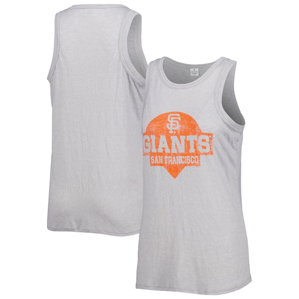 San Francisco Giants Soft as a Grape Women's Tri-Blend Tank Top - Gray