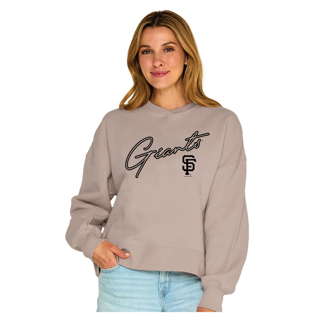  San Francisco Giants Soft as a Grape Women's Snuggly Sweatshirt - Tan