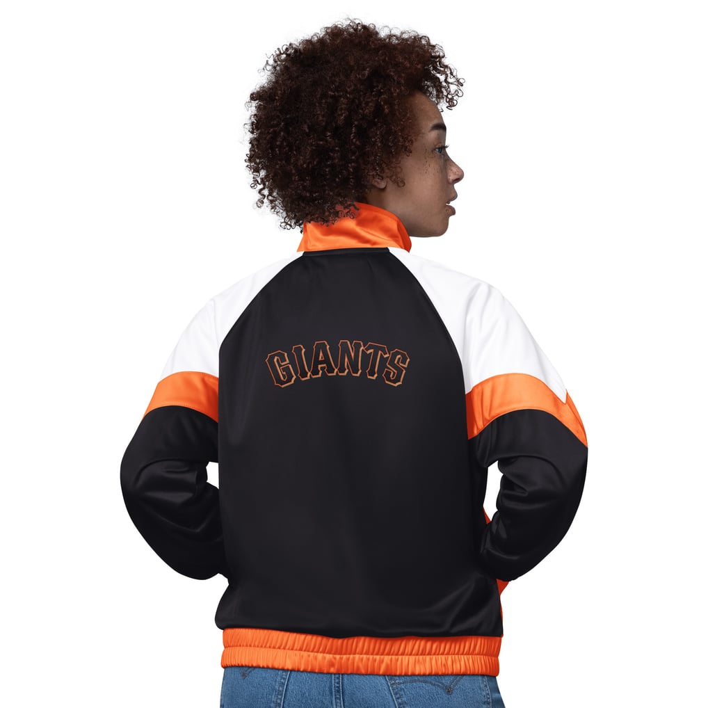  San Francisco Giants Starter Women's Teamwork Raglan Full-Zip Track Jacket - White/Orange