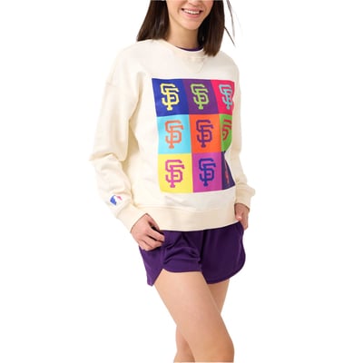 San Francisco Giants Terez Women's Classic Oversized Pullover Sweatshirt - Cream