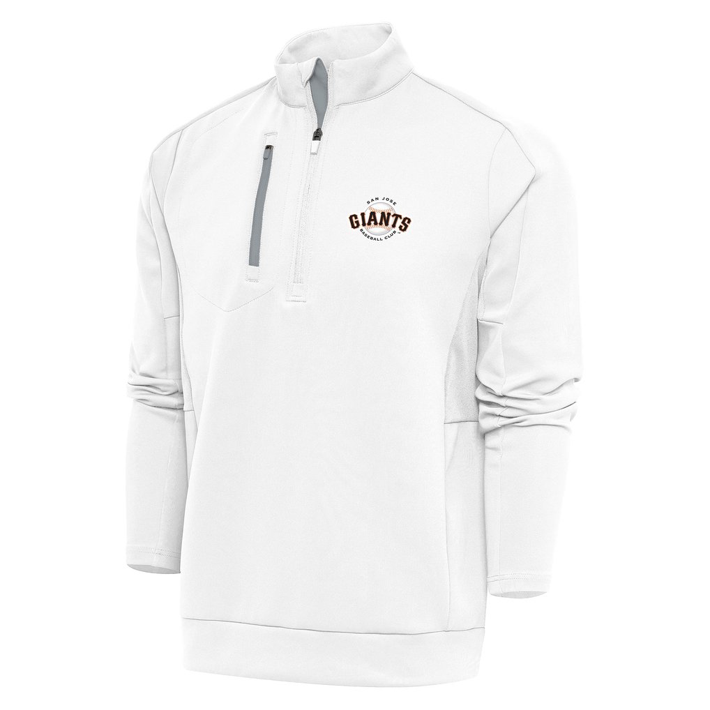  San Jose Giants Antigua Generation Quarter-Zip Pullover Top - White