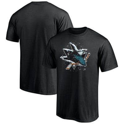 San Jose Sharks Snow Logo T-Shirt - Black