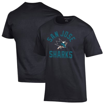  San Jose Sharks Champion Primary Logo Jersey T-Shirt - Black