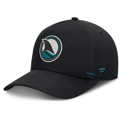 San Jose Sharks Fanatics Alternate Authentic Pro Rink A-Frame Adjustable Hat - Black