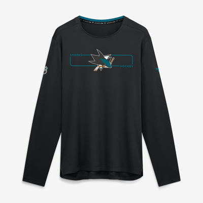 San Jose Sharks Fanatics Authentic Pro Rink Tech Long Sleeve T-Shirt - Black