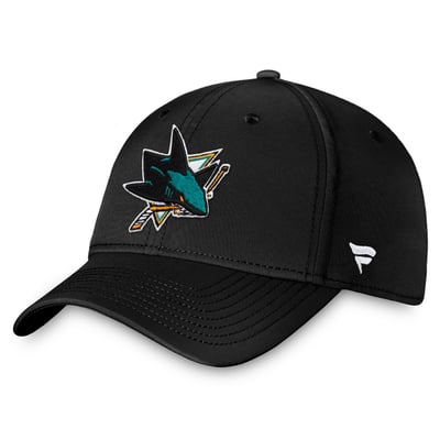 San Jose Sharks Fanatics Core Primary Logo Flex Hat - Black