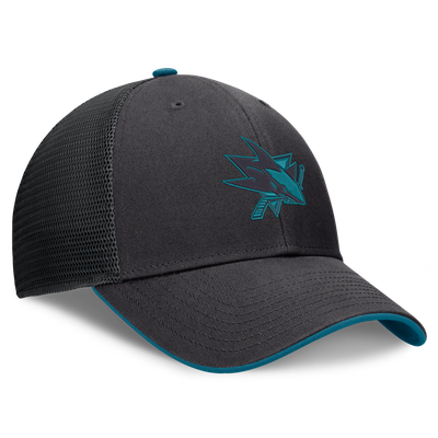 San Jose Sharks Fanatics Fundamental Limits Trucker Adjustable Hat - Black