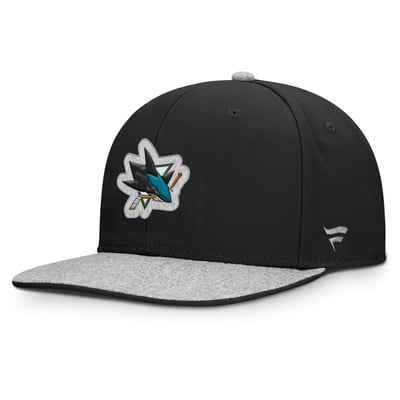 San Jose Sharks Fanatics Fundamentals Loden Snapback Hat - Black