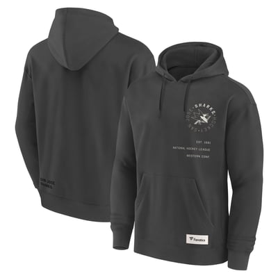 San Jose Sharks Fanatics Future Ground Info Pullover Hoodie - Charcoal
