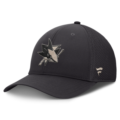San Jose Sharks Fanatics Road Meshback Stretch Hat - Charcoal