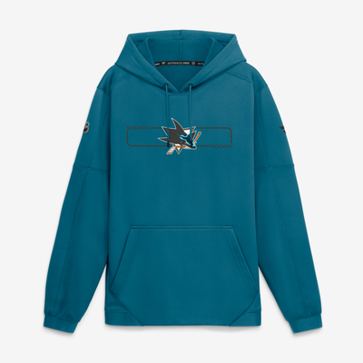 San Jose Sharks Fanatics Authentic Pro Rink Fleece Pullover Hoodie - Teal